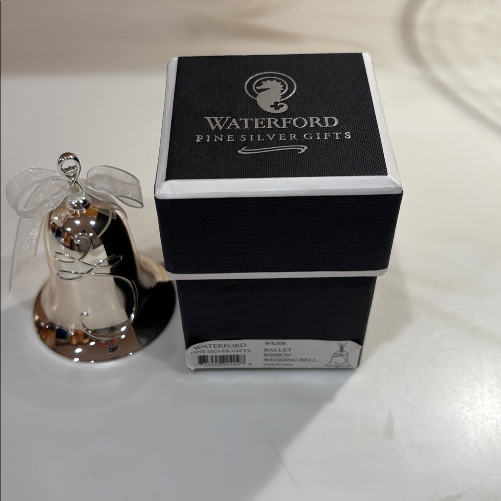 Waterford Silver Bell with Ribbon Accent